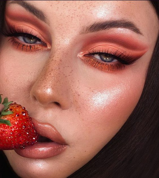 Peach fuzz: идеи и техники трендового персикового макияжа 18