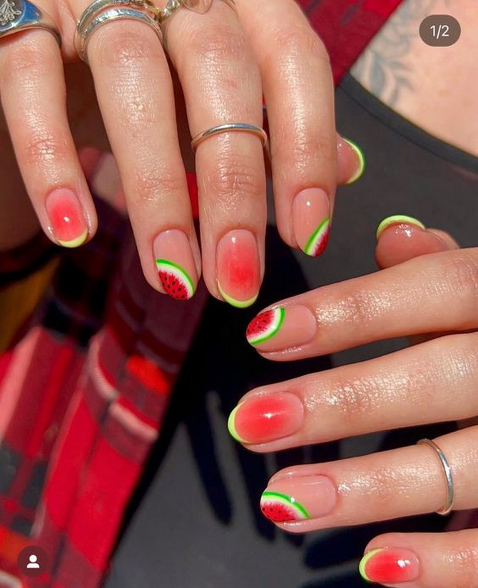 Fruit manicure: a juicy trend on your nails 10