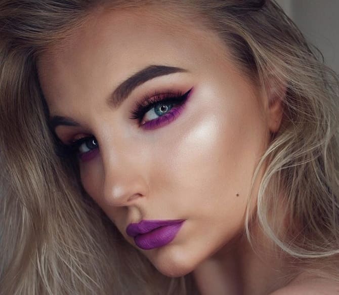 Purple makeup: 5 fashionable ideas for creating trendy spring looks 14