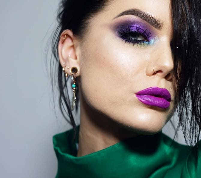 Purple makeup: 5 fashionable ideas for creating trendy spring looks 15