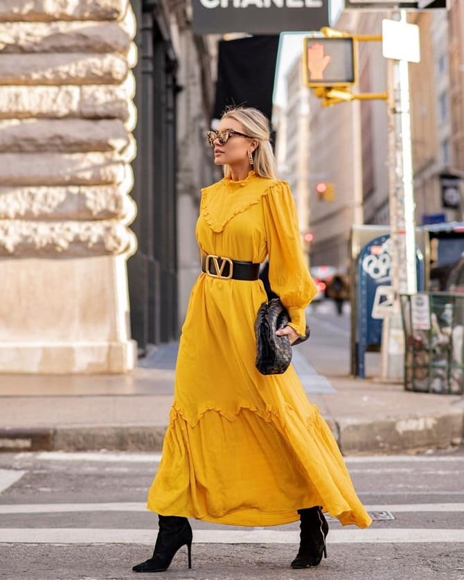 Fashionable yellow dresses spring-summer 2024: stylish models 4