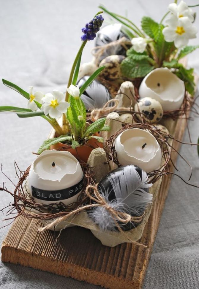 Crafts made from eggshells – compositions for interior decoration 6