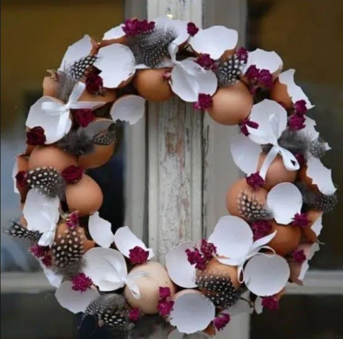Crafts made from eggshells – compositions for interior decoration 9