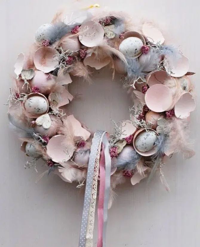 Crafts made from eggshells – compositions for interior decoration 10