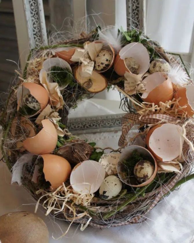 Crafts made from eggshells – compositions for interior decoration 11