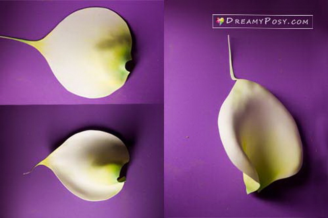 How to make a calla flower from foamiran with your own hands (+ bonus video) 5