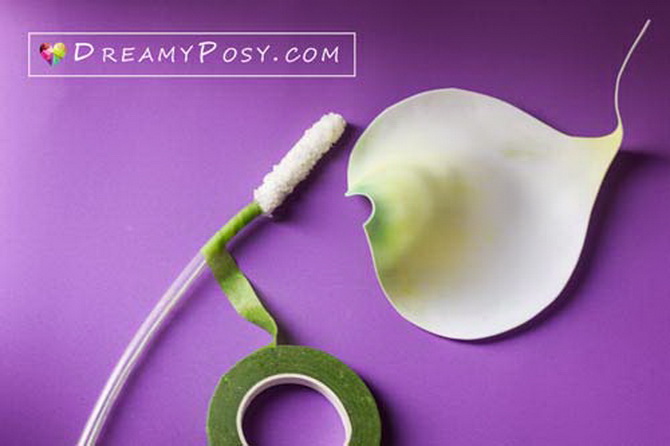 How to make a calla flower from foamiran with your own hands (+ bonus video) 7