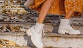 Stilvolle Ideen, was man im Frühling zu weißen Stiefeln tragen kann