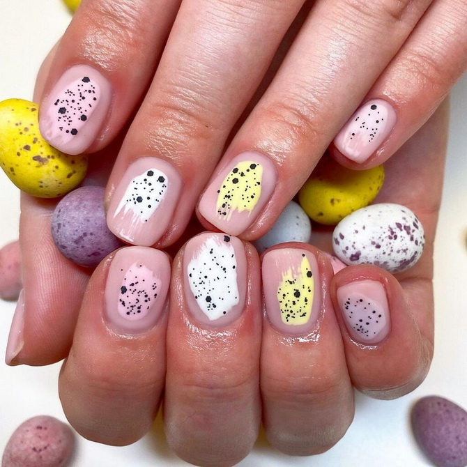 Manicure “Quail egg”: grace and tenderness to the tips of the nails 13
