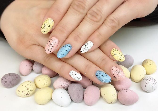 Manicure “Quail egg”: grace and tenderness to the tips of the nails 21
