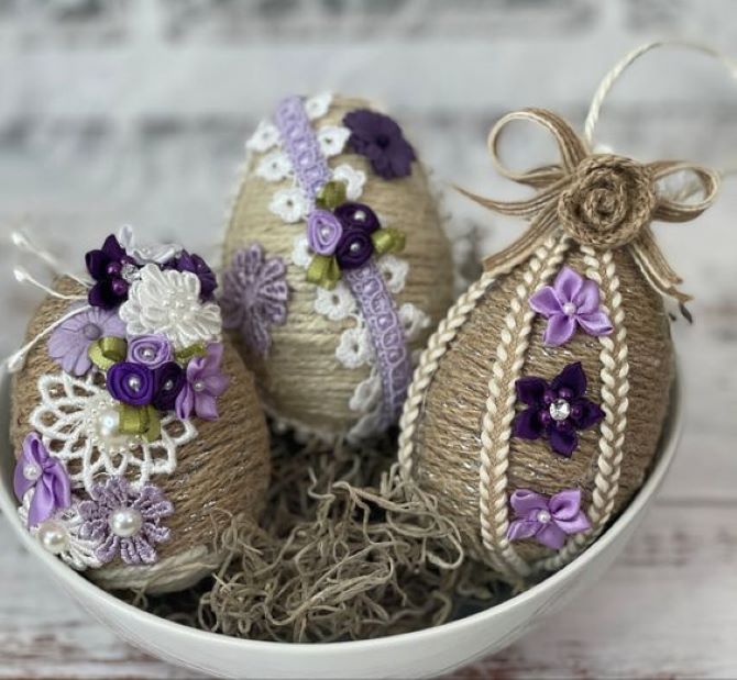 Easter eggs made from twine – master class (+bonus video) 16