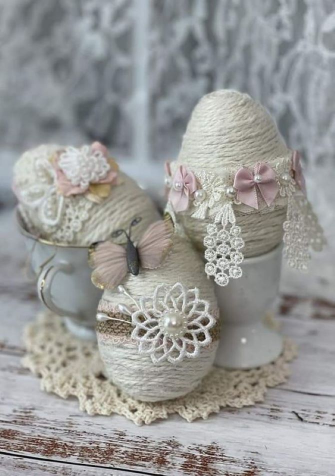 Easter eggs made from twine – master class (+bonus video) 17