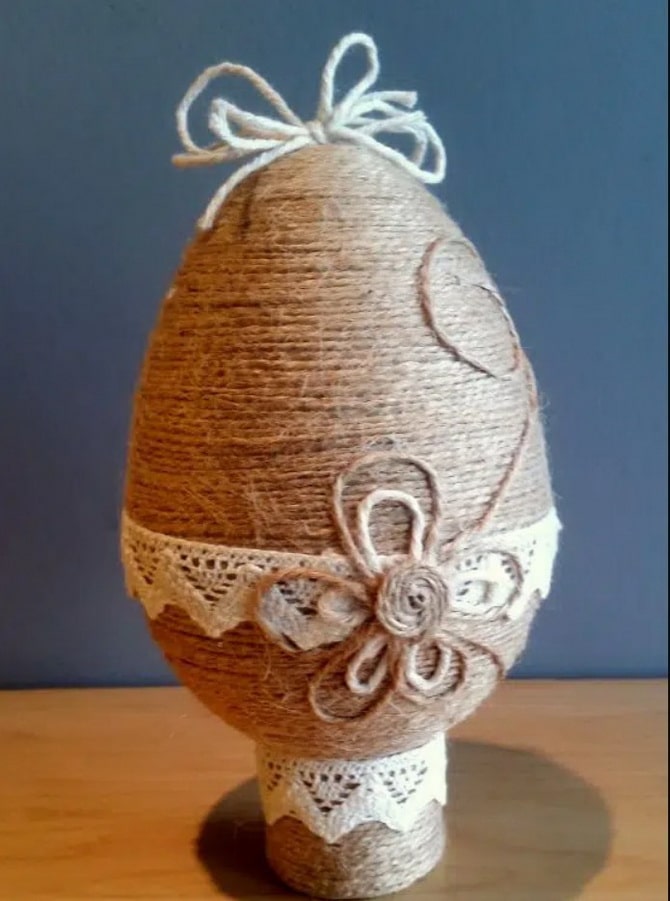 Easter eggs made from twine – master class (+bonus video) 5