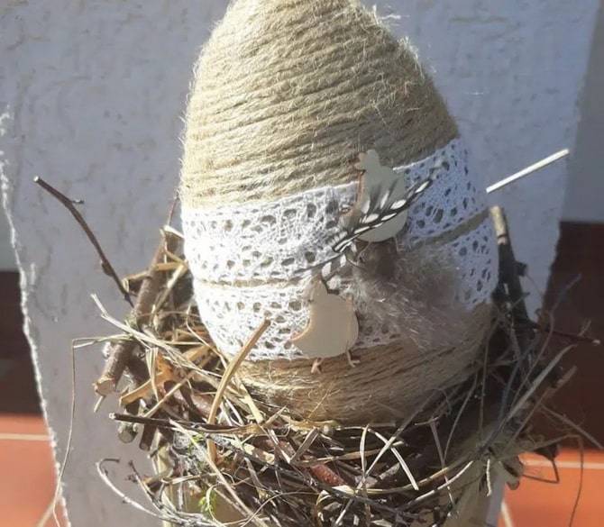 Easter eggs made from twine – master class (+bonus video) 7
