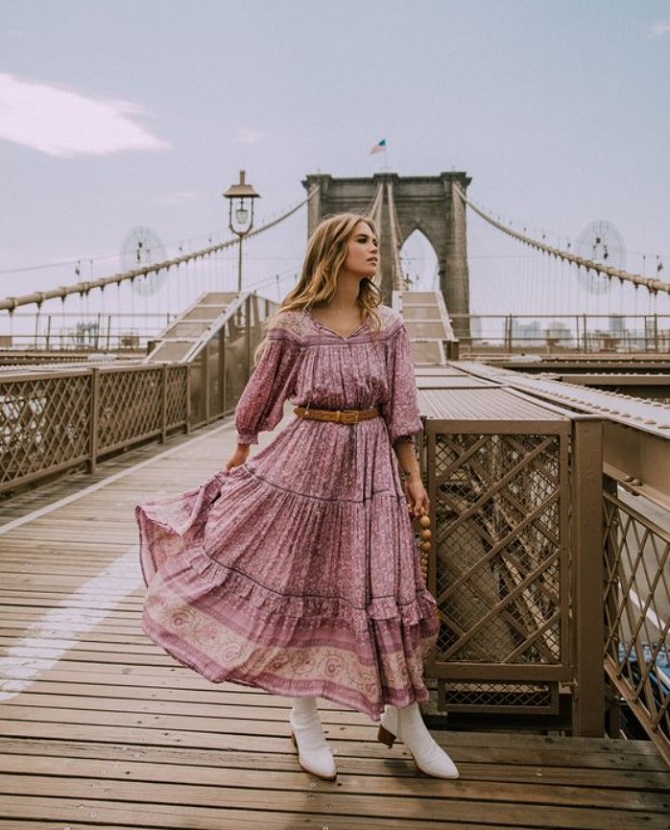 Boho style dress: how to wear in the new spring-summer season 5