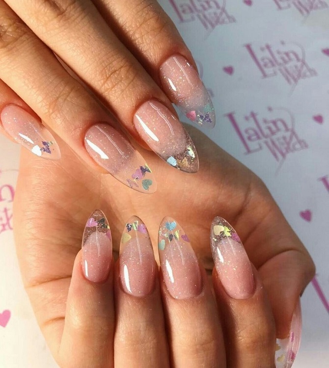Transparent French: fashionable ideas for original French manicure 7
