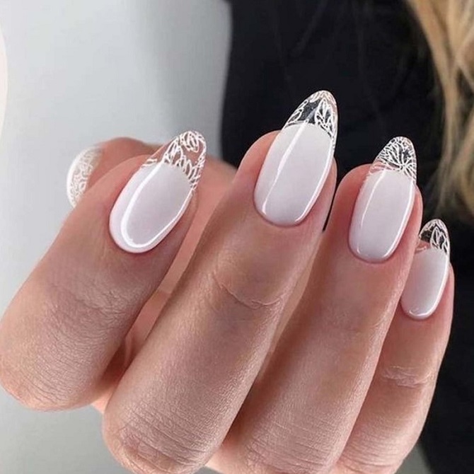 Transparent French: fashionable ideas for original French manicure 6