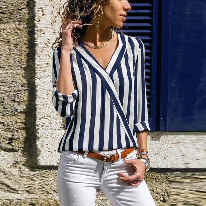 Fashionable striped shirts: stylish ideas for spring 2024 13