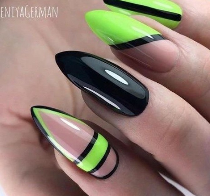 Light green manicure: fashionable ideas for spring 15