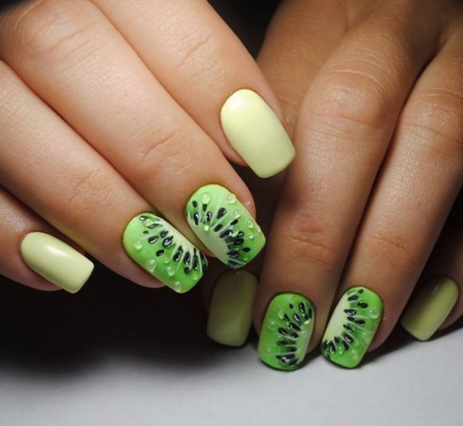 Light green manicure: fashionable ideas for spring 4