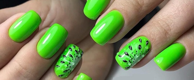 Light green manicure: fashionable ideas for spring 5