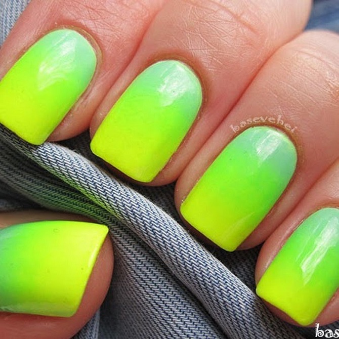 Light green manicure: fashionable ideas for spring 7