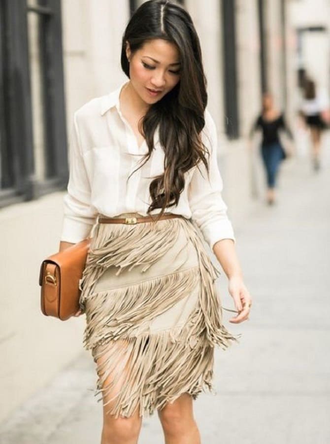 Fashionable skirts with fringe: stylish models for the spring-summer season 2024 8