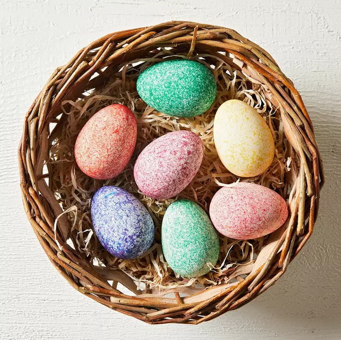 Как покрасить яйца на Пасху с помощью риса и пищевых красителей (+бонус-видео) 1