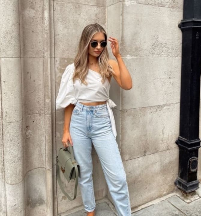 How to wear an asymmetrical top this summer – fashionable examples with photos 5