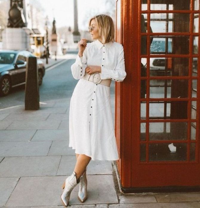 What shoes to combine a white dress with: choosing the right color 11