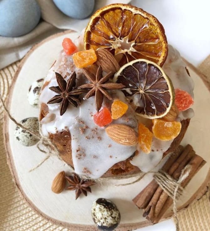 How to decorate Easter cake with dried fruits: ideas with photos 12