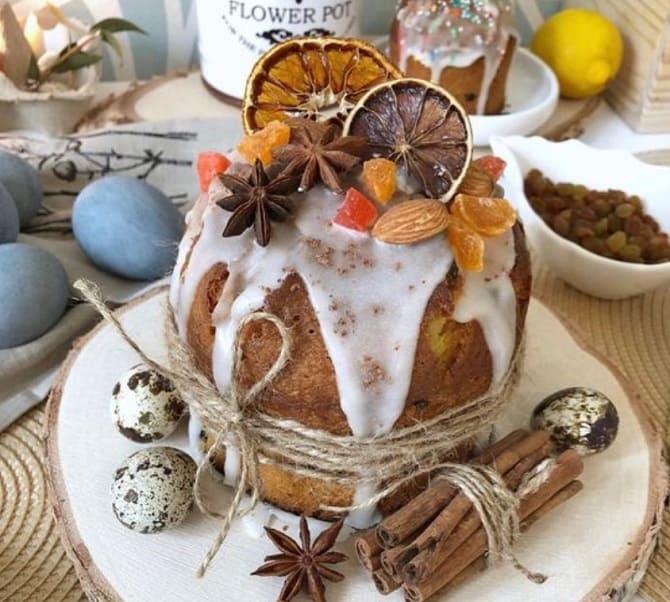 So dekorieren Sie Osterkuchen mit Trockenfrüchten: Ideen mit Fotos 15
