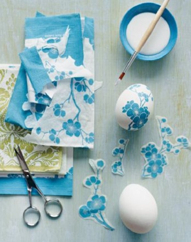 So dekorieren Sie Ostereier mit einer Serviette: originelle Ideen mit Fotos 1