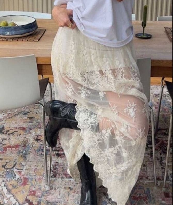 Lace skirt is a fashion trend this summer 5