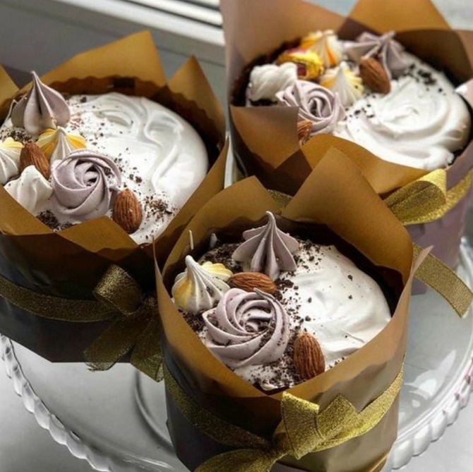 How to decorate Easter cakes using meringues – original ideas 2