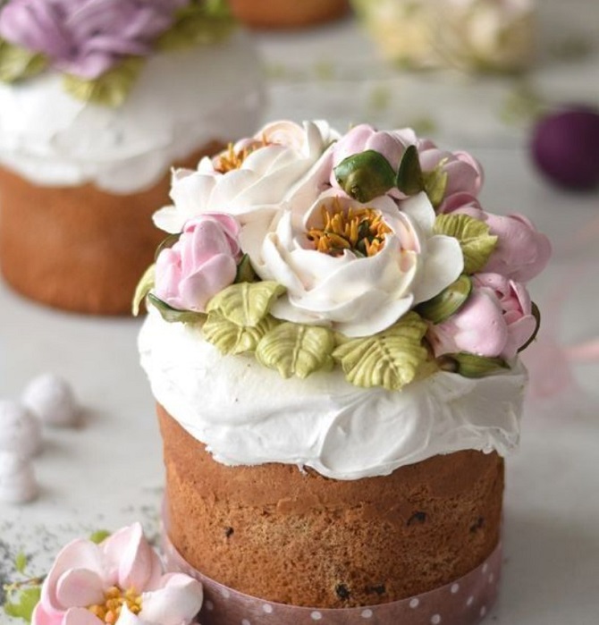 How to decorate Easter cakes using meringues – original ideas 5