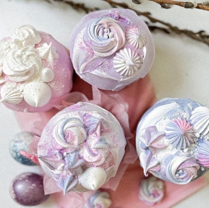 How to decorate Easter cakes using meringues – original ideas 9
