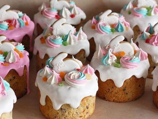 How to decorate Easter cakes using meringues – original ideas 10