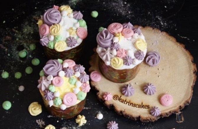 How to decorate Easter cakes using meringues – original ideas 1