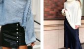 How to wear an oversized sweater with skirts: choosing the style of the skirt