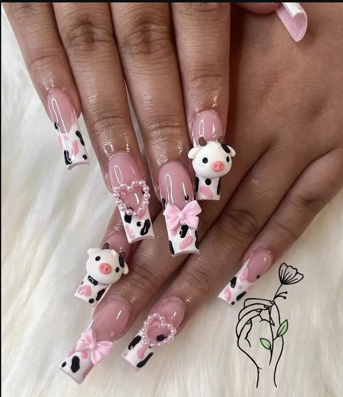 The most fashionable prints in manicure for summer 2024 8