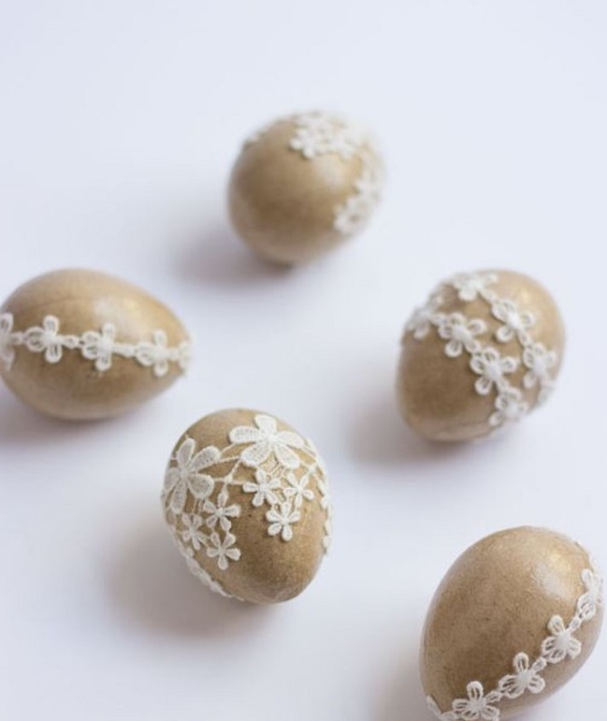 Декор пасхальных яиц с помощью лент: красивые идеи с фото 4