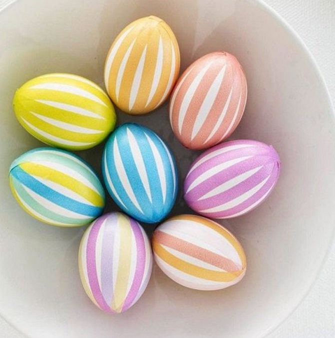 Декор пасхальных яиц с помощью лент: красивые идеи с фото 11