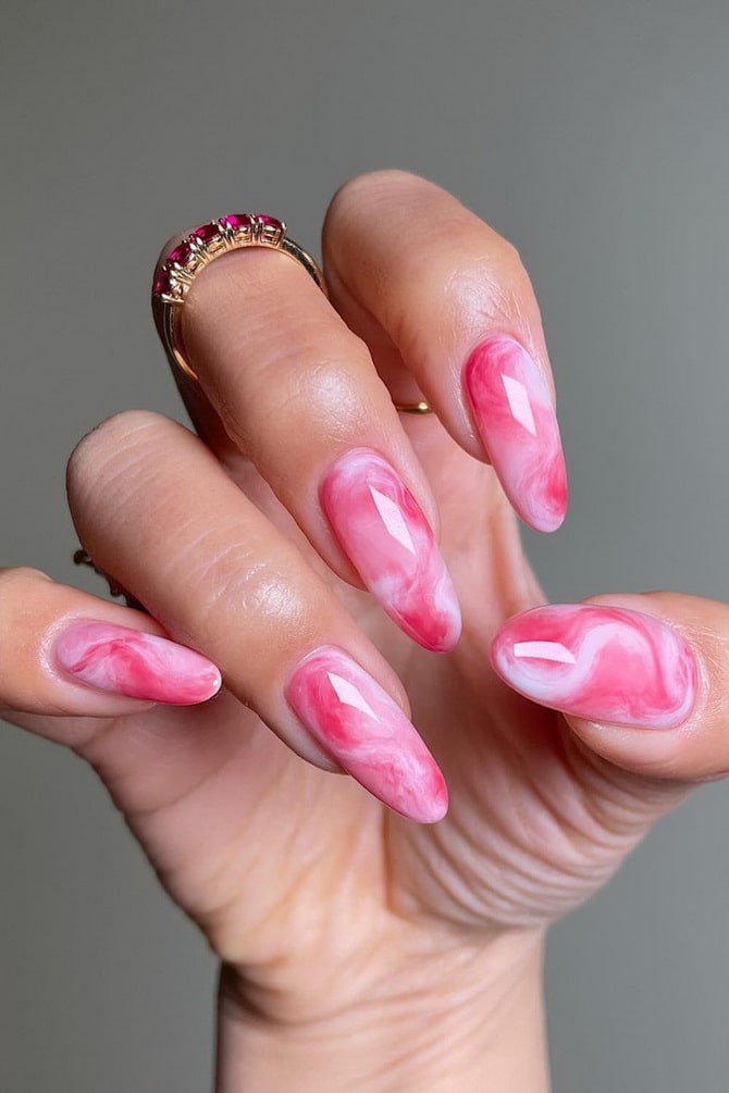 Pink manicure: fashionable options worth trying 1