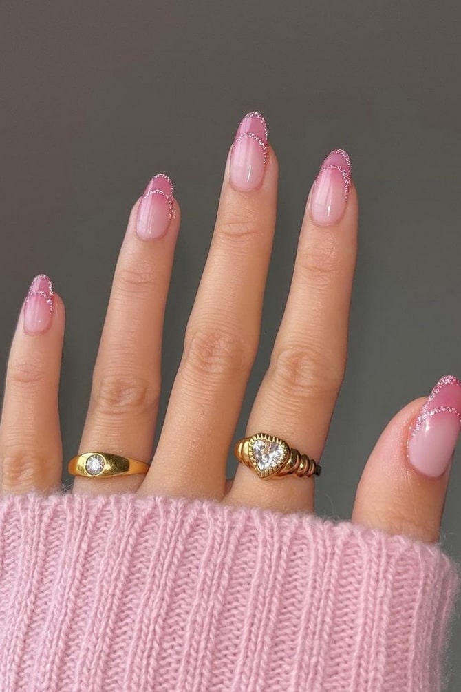 Pink manicure: fashionable options worth trying 14