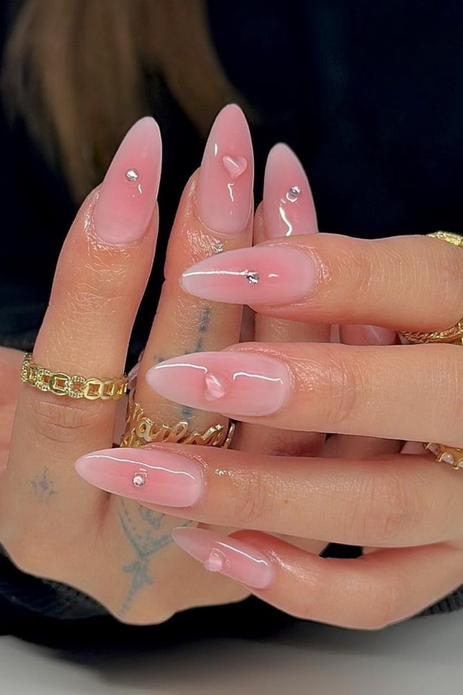 Pink manicure: fashionable options worth trying 4