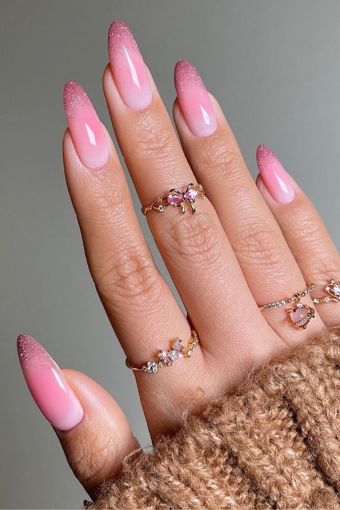 Pink manicure: fashionable options worth trying 5