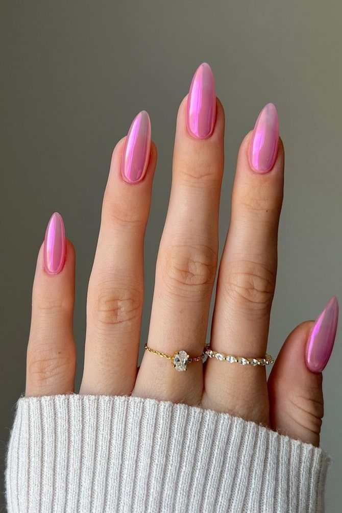 Pink manicure: fashionable options worth trying 7