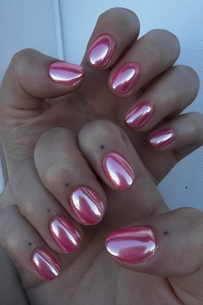 Pink manicure: fashionable options worth trying 9