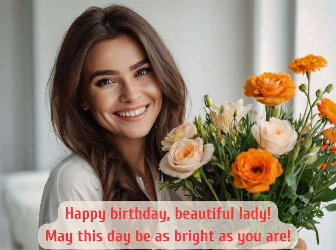 Happy birthday pictures for a woman: beautiful congratulations and wishes 3